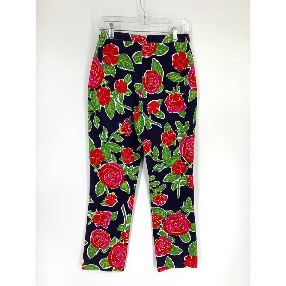 VTG Pants Lilly Pulitzer Women's Sz 28" Floral Print High Rise Corduroy Slim Leg - Picture 4 of 4